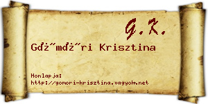Gömöri Krisztina névjegykártya