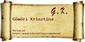 Gömöri Krisztina névjegykártya